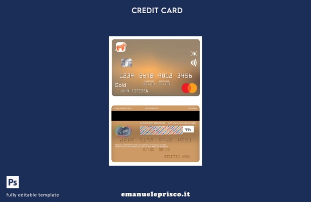modello mastercard oro Georgia Bank of Georgia in stile verificato
